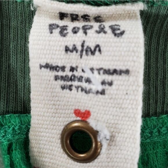 🔹️Free People Green Cinched Sleeveless Top Medium - Picture 8 of 10